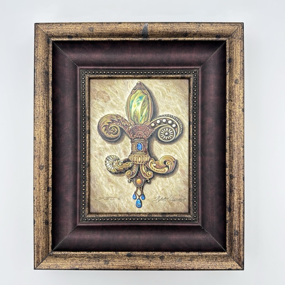 "The Blue Diamond" Print Signed Brad Thompson New Orleans LA Artist Framed